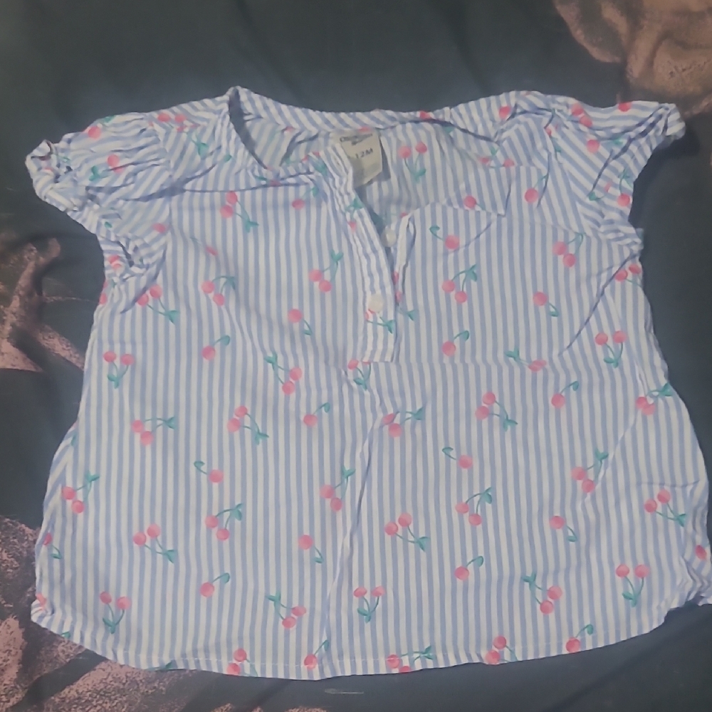 OshKosh B'gosh Blue and Pink Striped Kids Top